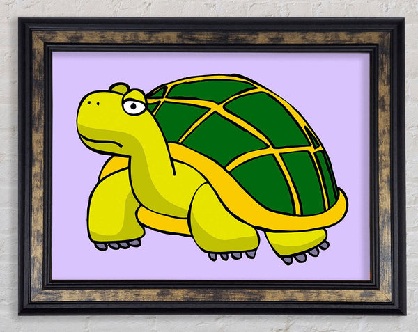 Big Turtle Lilac Framed Print