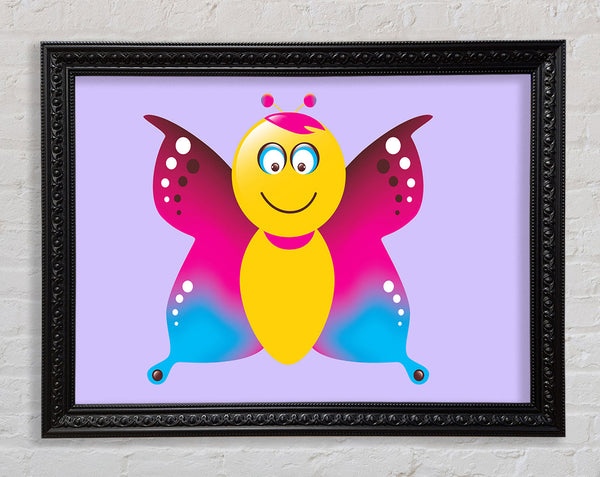 Schmetterling Cartoon Gesicht Lila
