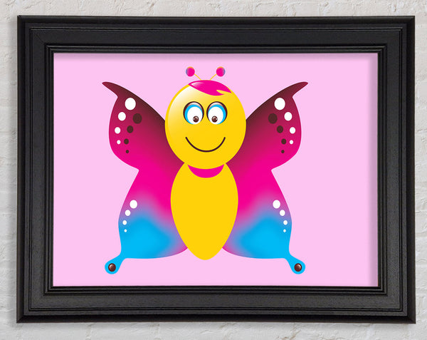 Schmetterling Cartoon Gesicht Rosa