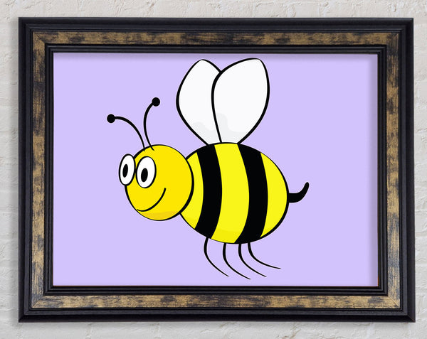 Buzzing Bee Lilac Framed Print