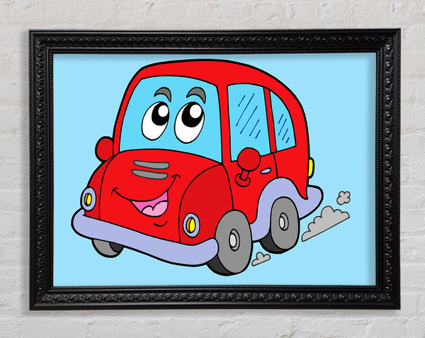 Auto mit Gesicht Smokey Baby Blue