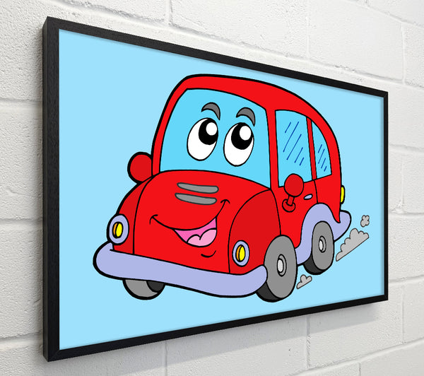 Car With Face Smokey Baby Blue