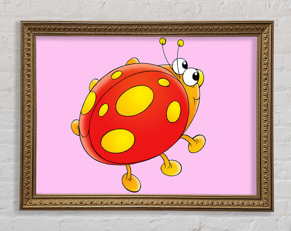 Cartoon Marienkäfer Rosa