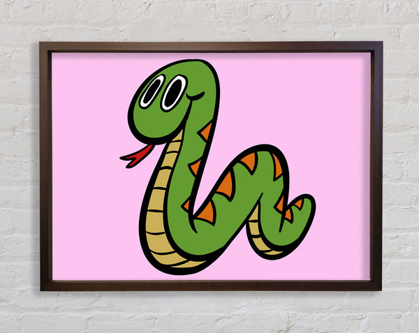 Cartoon Schlange Rosa
