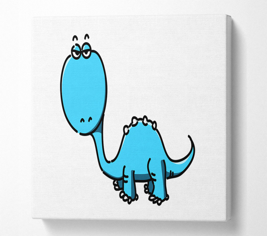  A Canvas Print of Dinosaur Not Impressed White Canvas Wall Art