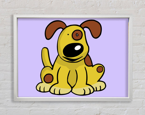 Hund Cartoon Schwanz Lila 