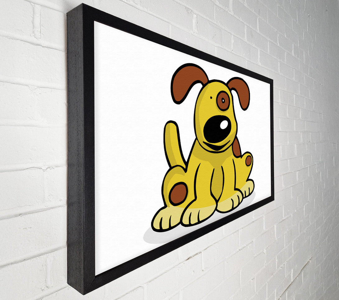  A Canvas Print of Dog Cartoon Tail White Canvas Print