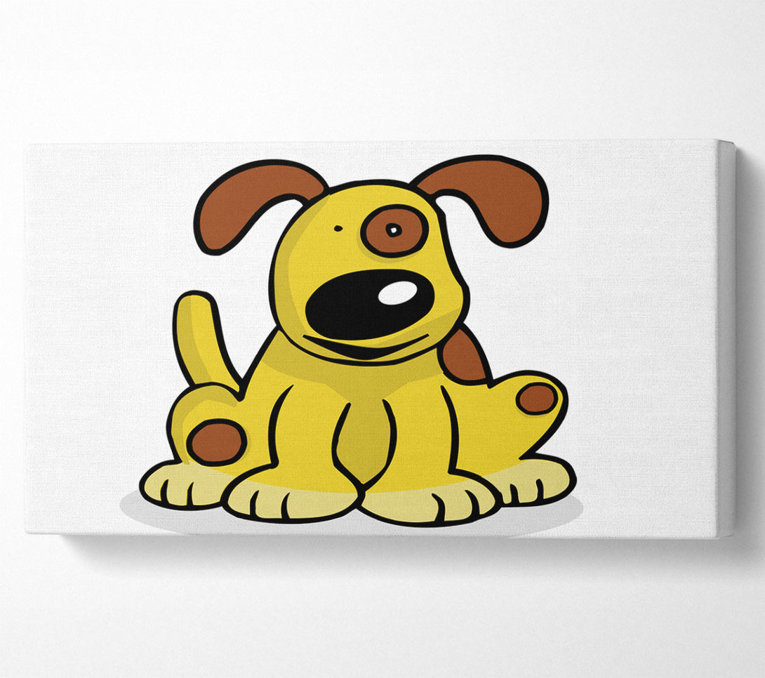  A Canvas Print of Dog Cartoon Tail White Canvas Print