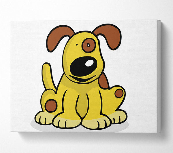  A Canvas Print of Dog Cartoon Tail White Canvas Print