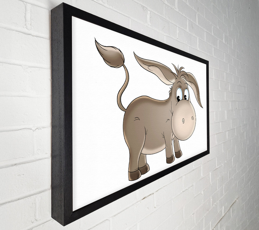  A Canvas Print of Donkey Short Legs White Canvas Print