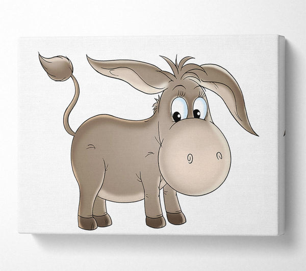  A Canvas Print of Donkey Short Legs White Canvas Print