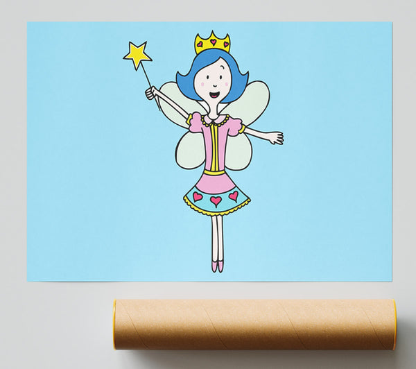 Fairy Princess Baby Blue Giclee Print