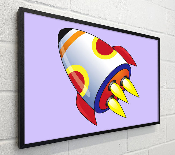 Flying Rocket Ship Lilac