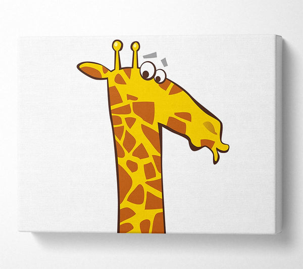  A Canvas Print of Funny Confused Zebra White Canvas Art