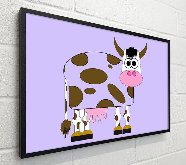 Funny Cow With Hair Lilac