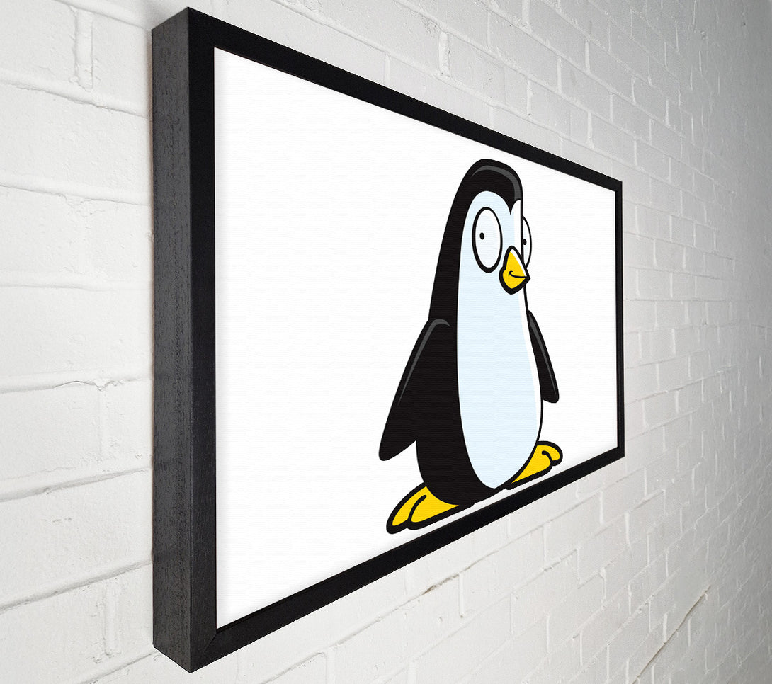  A Canvas Print of Funny Penguin White Canvas Wall Art