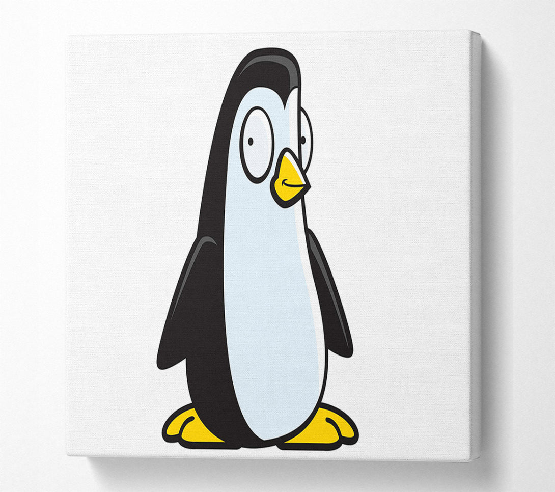  A Canvas Print of Funny Penguin White Canvas Wall Art