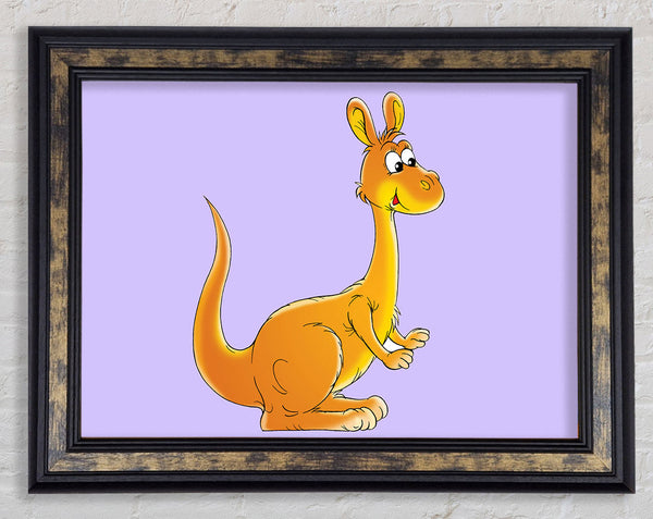 Fuzzy Kangeroo Lilac Framed Print