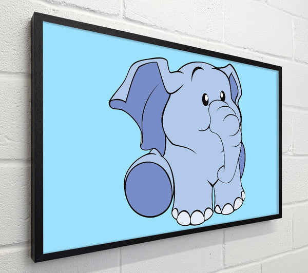 Happy Baby Elephant Baby Blue