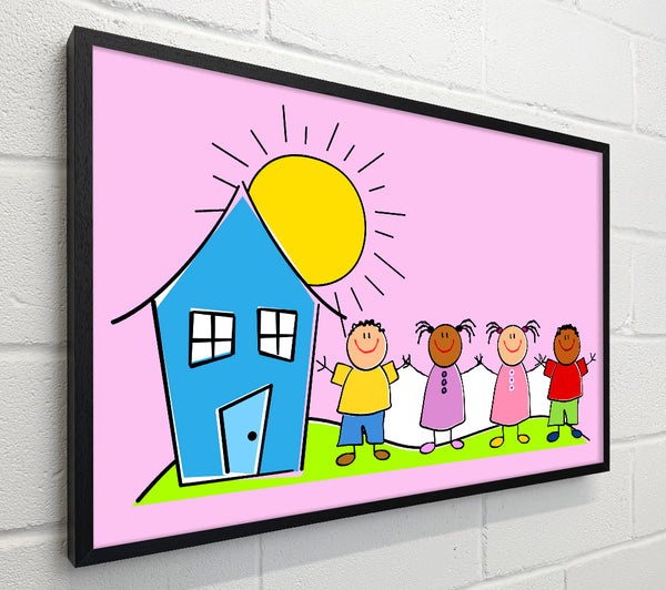Happy Children In The Sun Pink