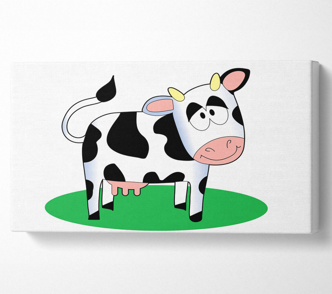  A Canvas Print of Happy Cow White Canvas Art
