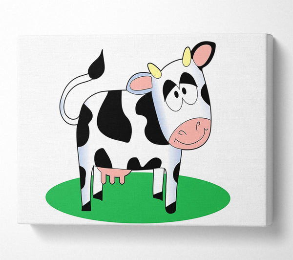  A Canvas Print of Happy Cow White Canvas Art
