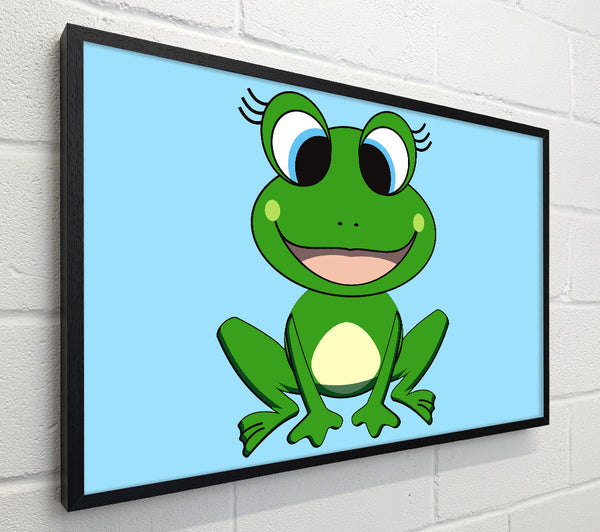 Happy Frog Ready To Leap Baby Blue