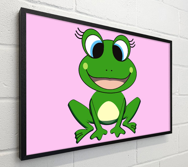 Happy Frog Ready To Leap Pink