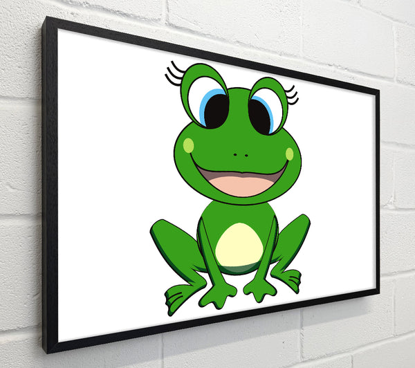 Happy Frog Ready To Leap White