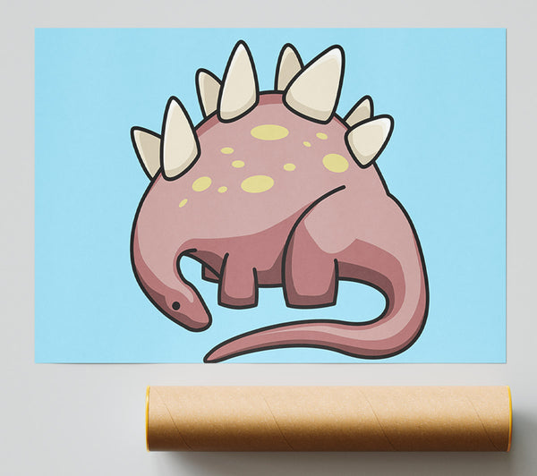 Herbivore Dinosaur Baby Blue Print