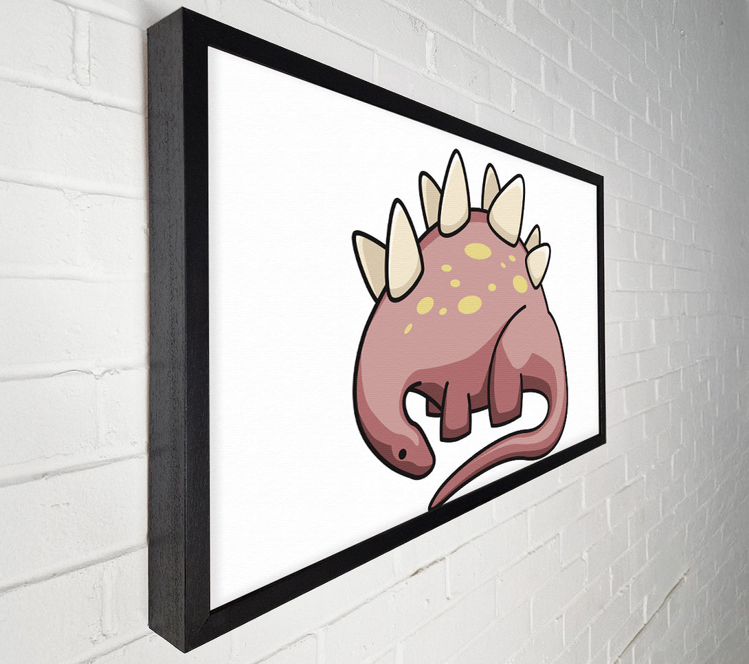  A Canvas Print of Herbivore Dinosaur White Canvas Wall Art