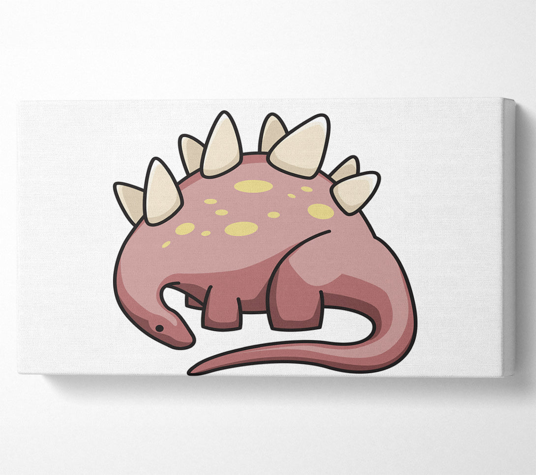  A Canvas Print of Herbivore Dinosaur White Canvas Wall Art