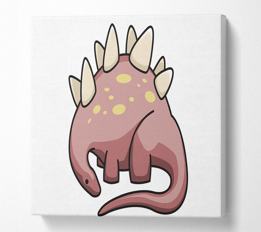  A Canvas Print of Herbivore Dinosaur White Canvas Wall Art