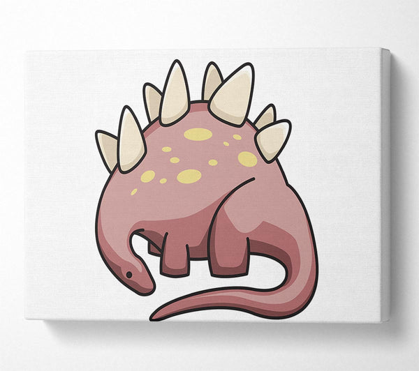  A Canvas Print of Herbivore Dinosaur White Canvas Wall Art