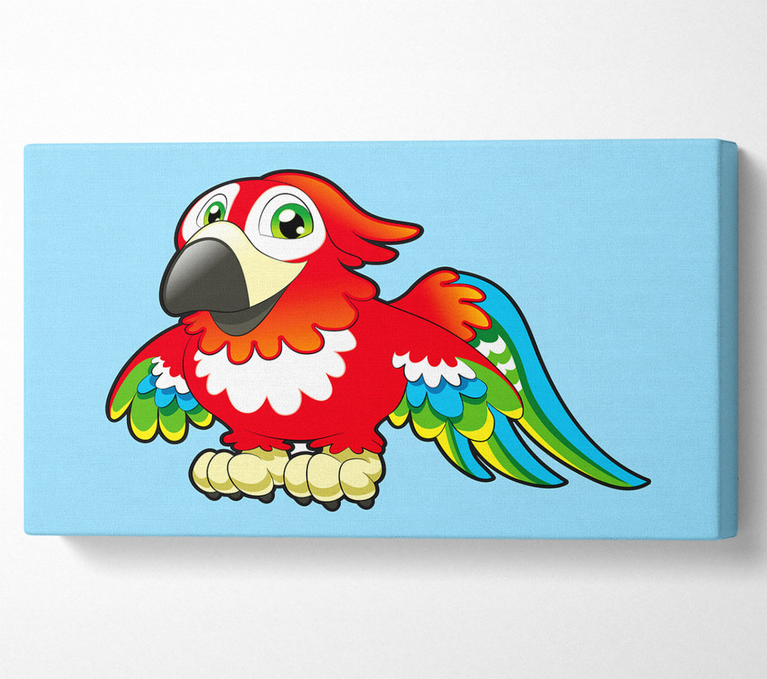  A Canvas Print of Little Parrot Baby Blue Canvas Wall Art