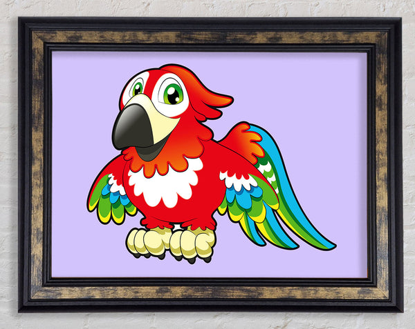 Little Parrot Lilac Framed Print
