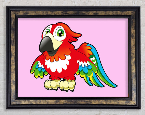 Little Parrot Pink Framed Print