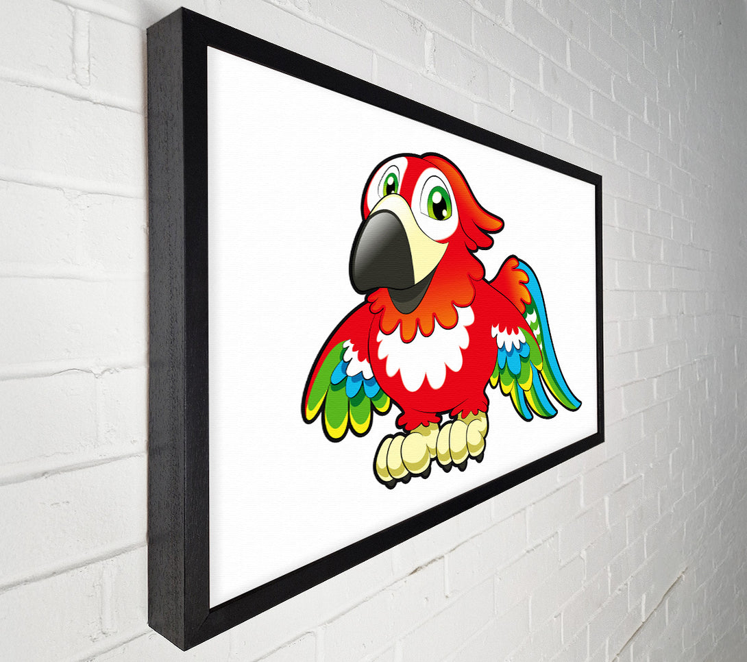  A Canvas Print of Little Parrot White Canvas Art