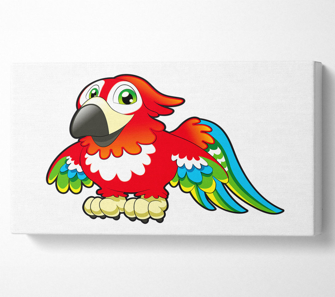  A Canvas Print of Little Parrot White Canvas Art