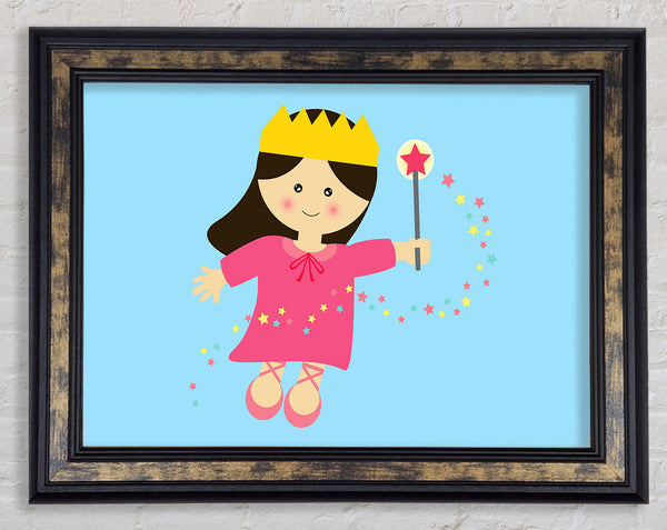 Magical Princess Baby Blue Framed Print