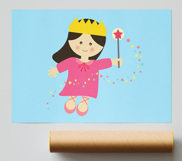 Magical Princess Baby Blue Print