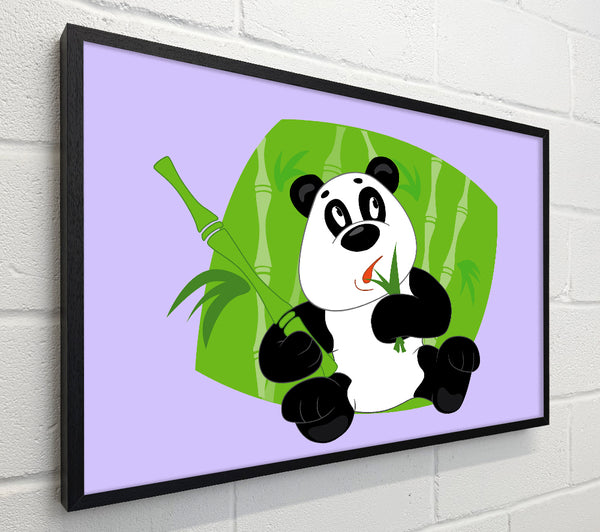 Panda Eating Bamboo Lilac