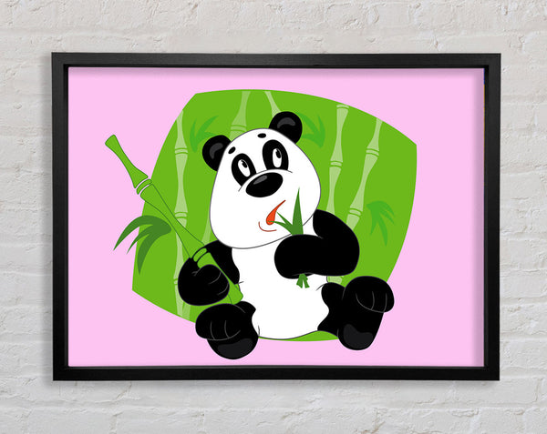 Panda isst Bambus rosa