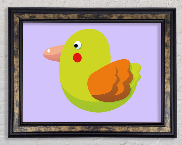 Red Spot Bird Lilac Framed Print