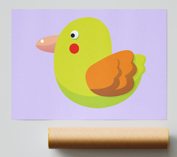 Red Spot Bird Lilac Print