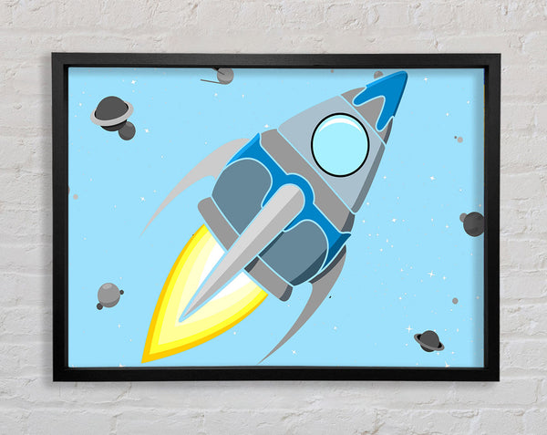Raketenschiff Baby Blau 