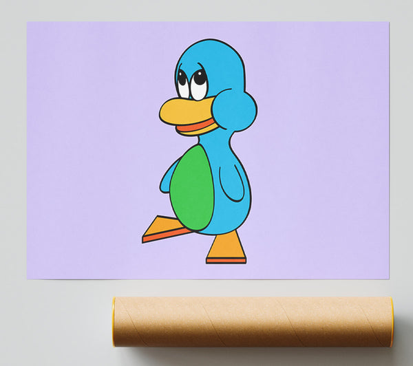 Sad Duck Lilac Giclee Print