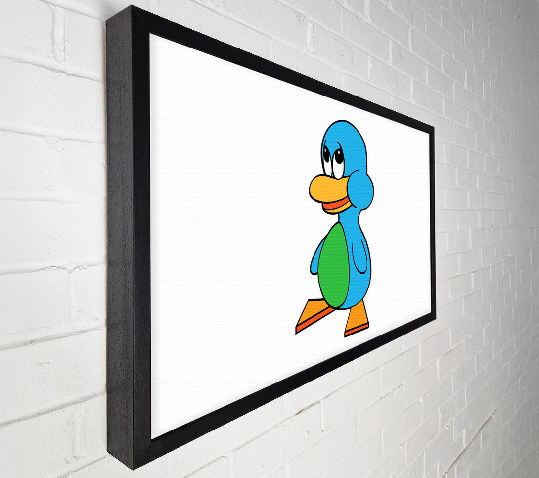  A Canvas Print of Sad Duck White Canvas Art