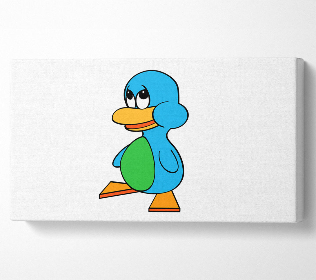  A Canvas Print of Sad Duck White Canvas Art