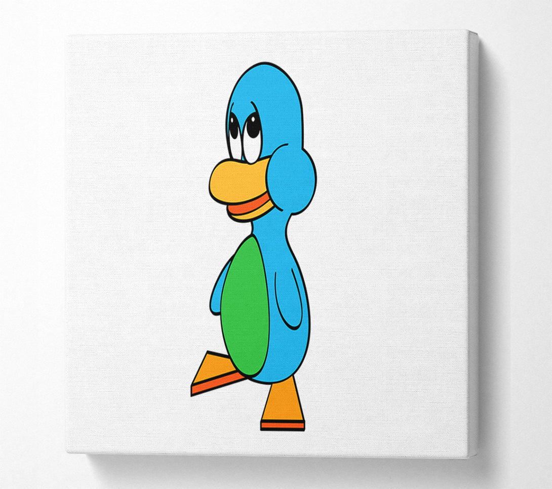  A Canvas Print of Sad Duck White Canvas Art